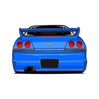 後ろ車ビューイラスト プレミアムベクター 後ろ車ビューイラスト プレミアムベクター
