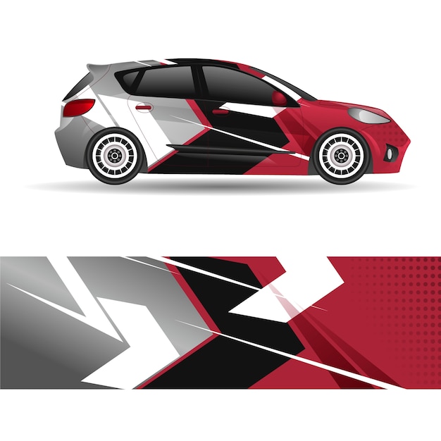 Sport car wrap design