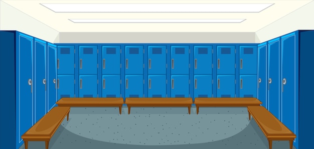 Free Vector Cartoon Background With Rows Of Individual Lockers Empty Dressing Room With Closed Metal Free Vector Cartoon Background With Rows Of Individual Lockers Empty Dressing Room With Closed Metal