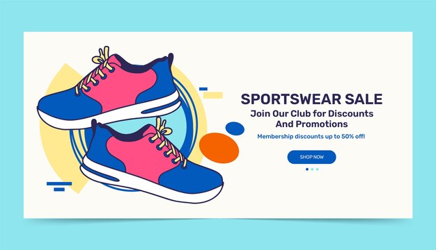 Sport club  sale banner template