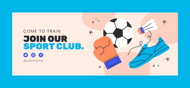 Free vector sport club template design