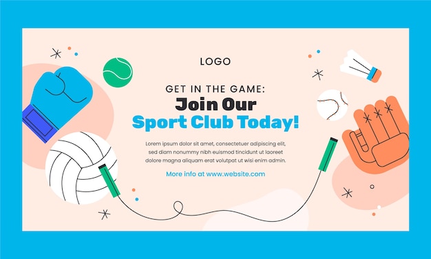 Free vector sport club template design