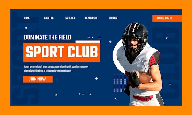 Free vector sport club template design