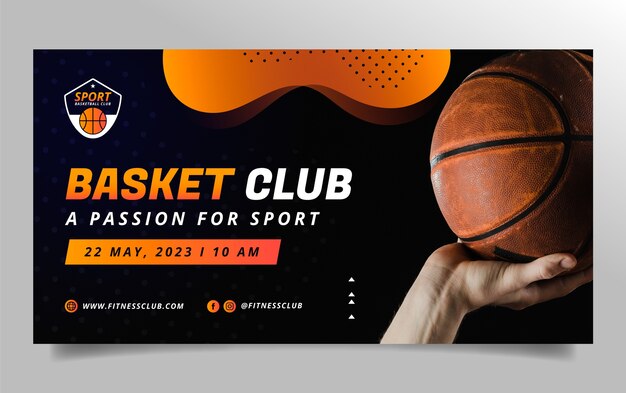 Free vector sport club template design