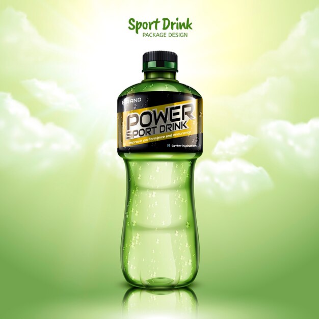 Premium Vector Sport Drink Package Design Illustration