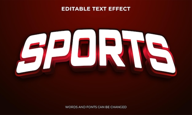 Sport editable text effect