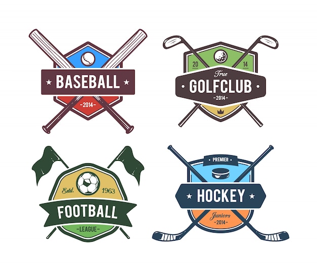 Free vector sport emblems collection