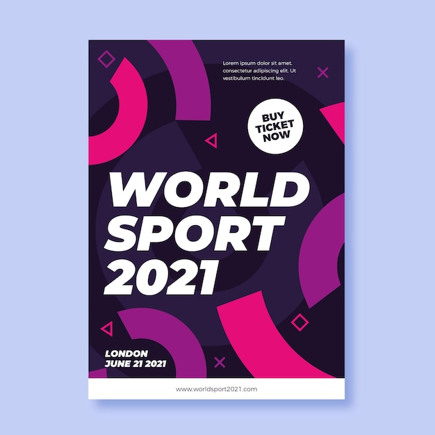 Sport event poster 2021 template