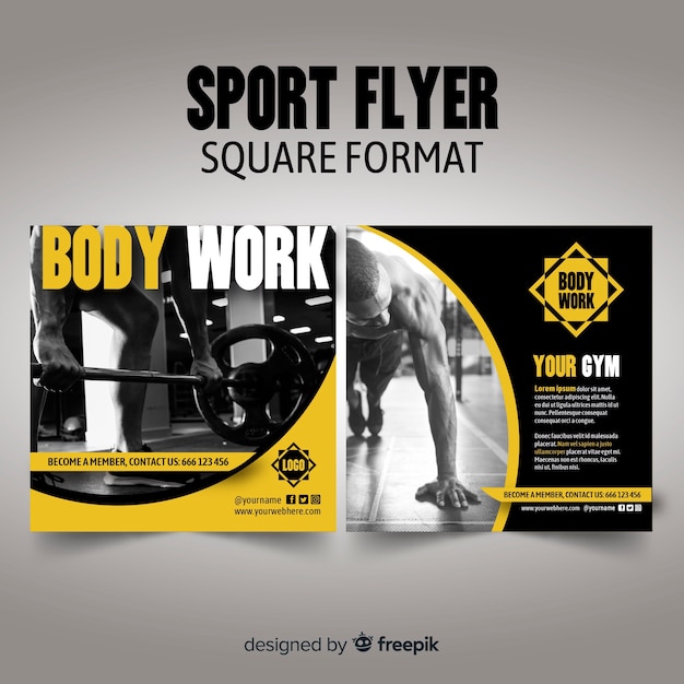 Free vector sport flyer template