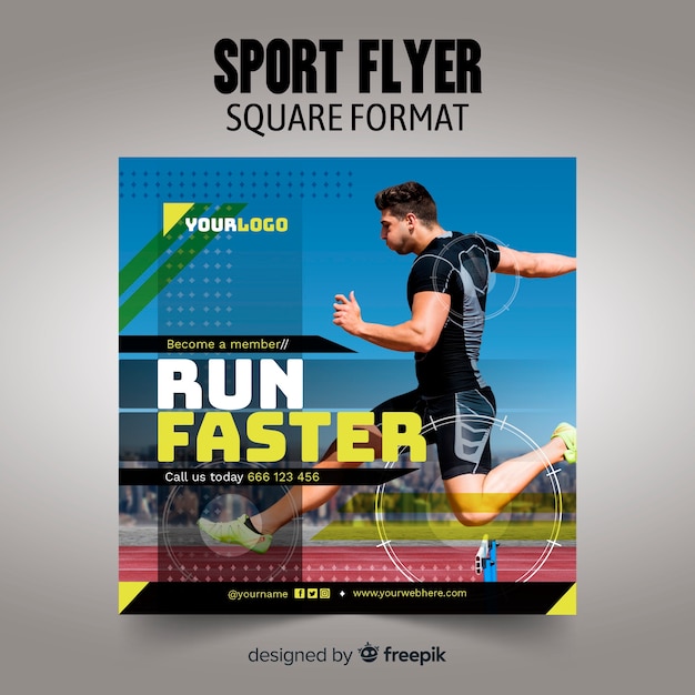 Free vector sport flyer template