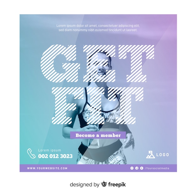 Free vector sport flyer