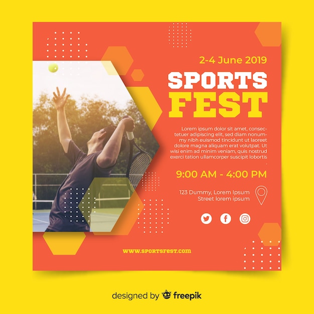Free vector sport flyer