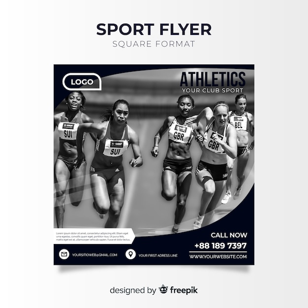 Free vector sport flyer