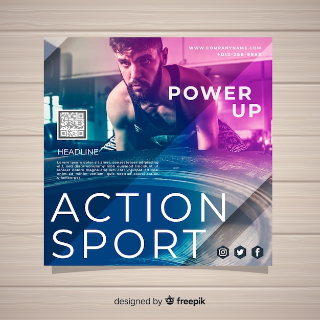 Free vector sport flyer