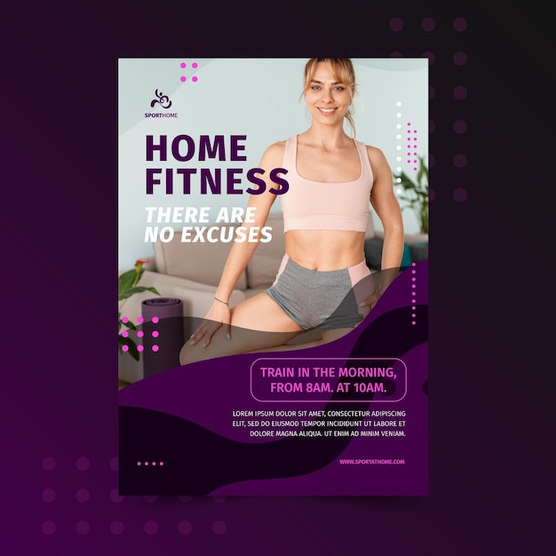 Sport at home poster template