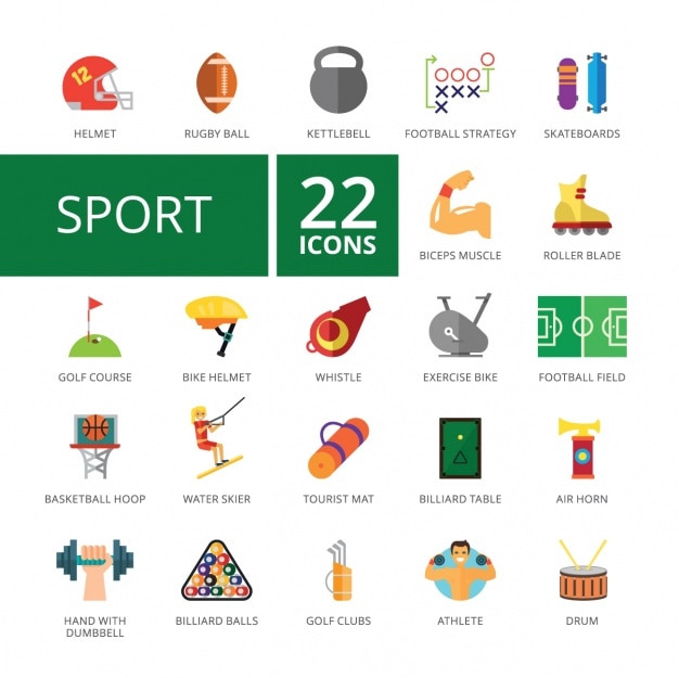 Free vector sport icons collection