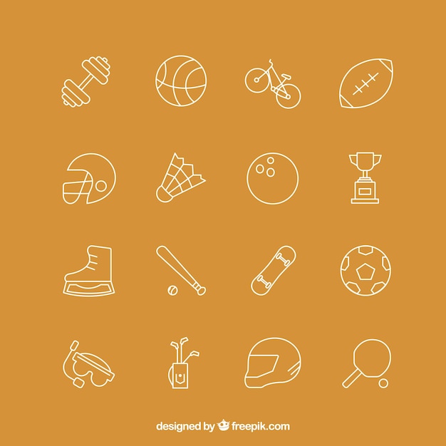 Free Vector sport icons collection