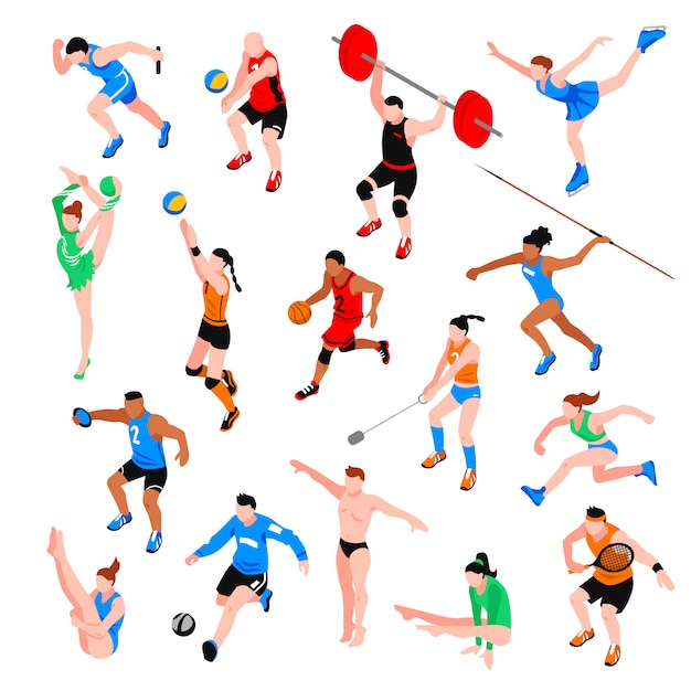 Set isometrico di sport