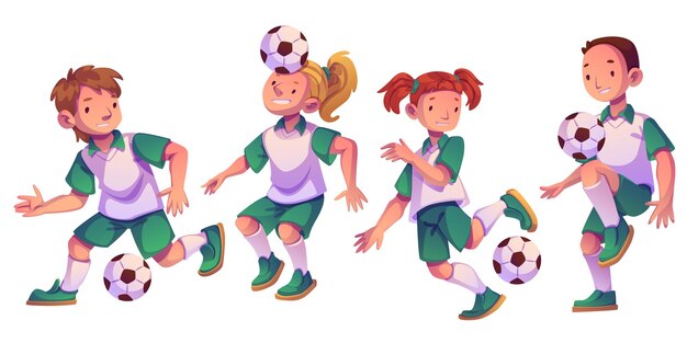 sport kids character set