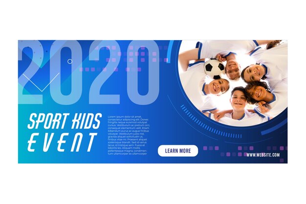 Design di banner per eventi sportivi per bambini 2020