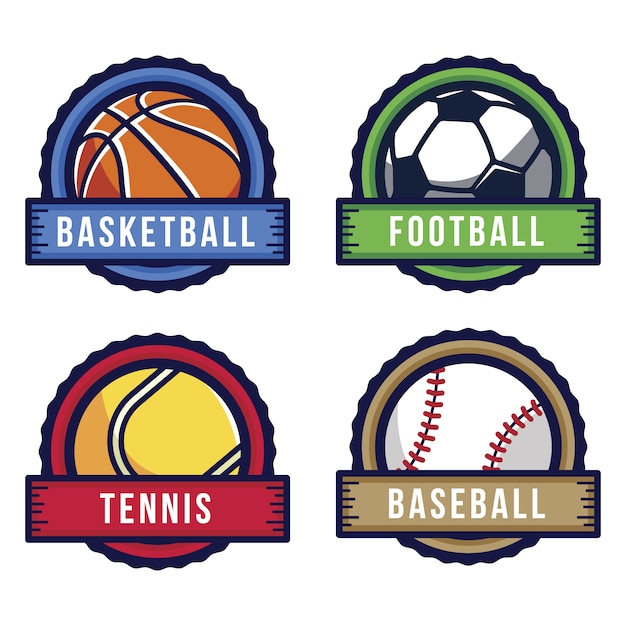 Free vector sport label collection