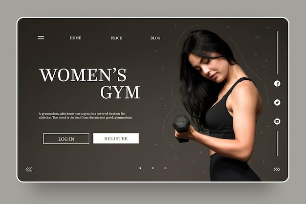 Sport landing page design