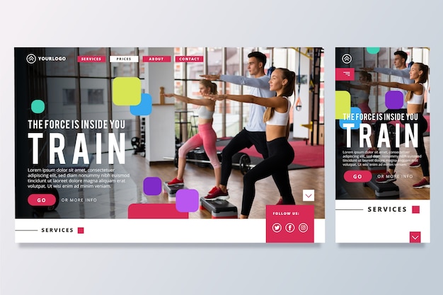 Sport landing page template