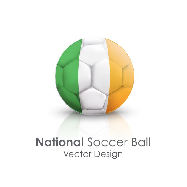 Спортивный национальный мяч круг кнопка