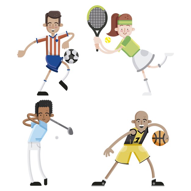 スポーツ選手のキャラクターコレクション