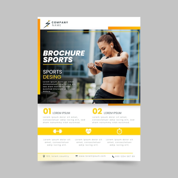 Sport poster style woman training