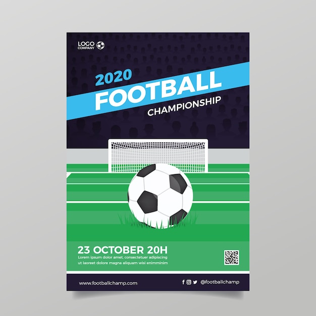 Free vector sport poster template