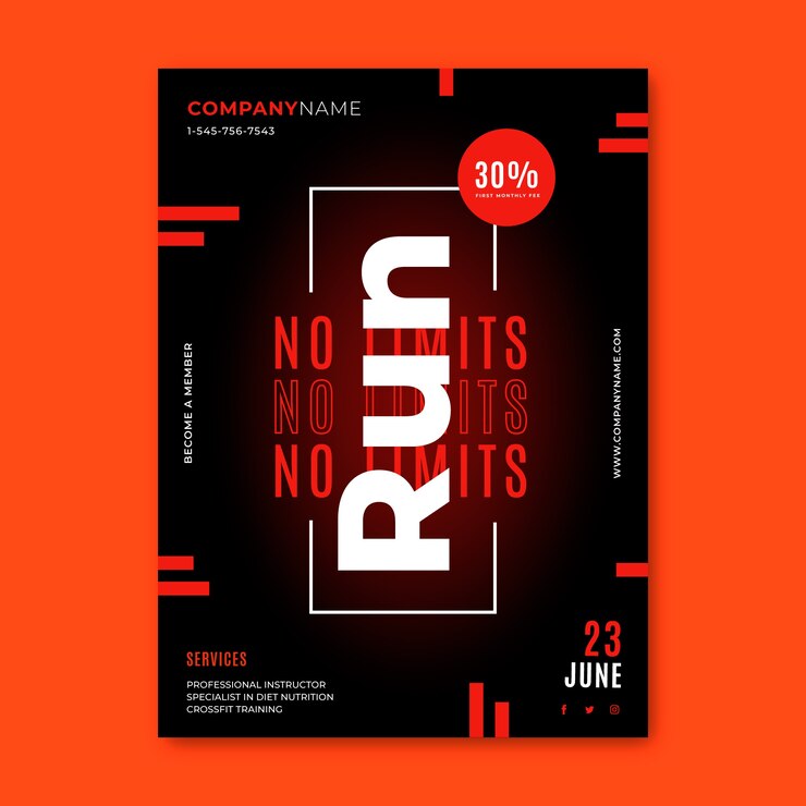 Free Vector sport poster template