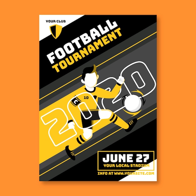 Free vector sport poster template