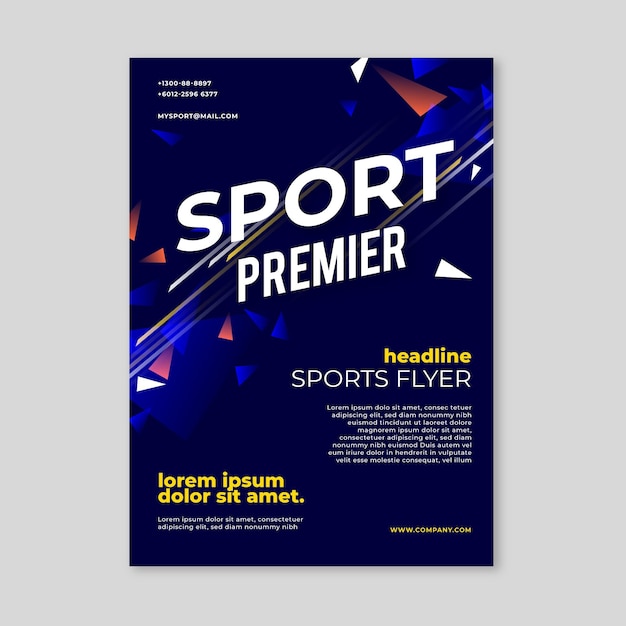 Free vector sport poster template