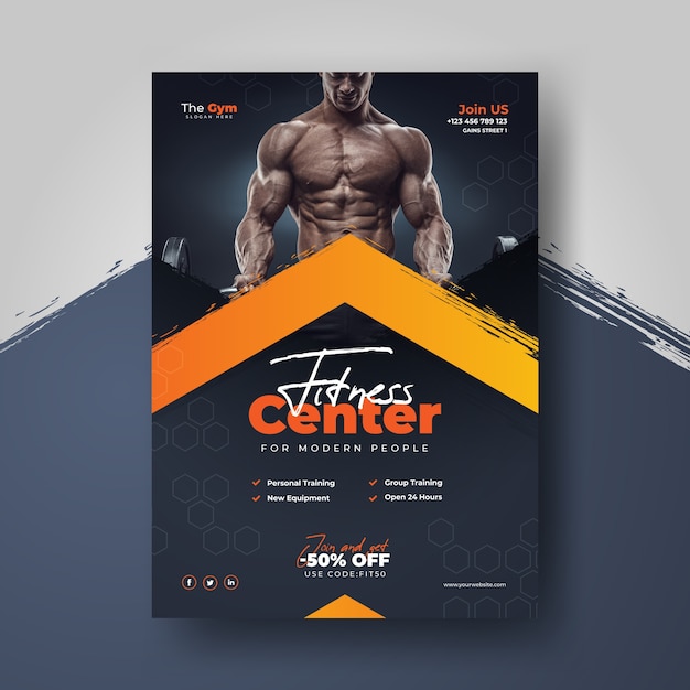 Gym / Fitness Flyer Template Graphic by Hiumorfaruk0909 · Creative Fabrica