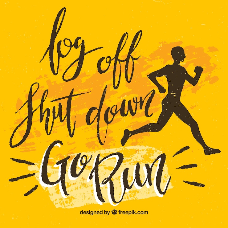 Free Vector sport quote background in grunge style with inspirational message