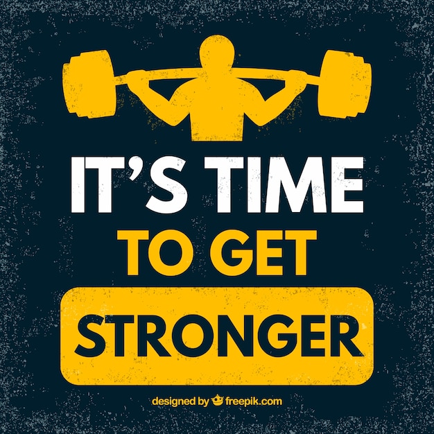 Free Vector | Sport quote background in grunge style with inspirational