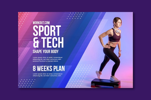 Sport & tech banner template