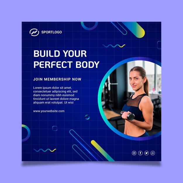 sport and tech flyer square