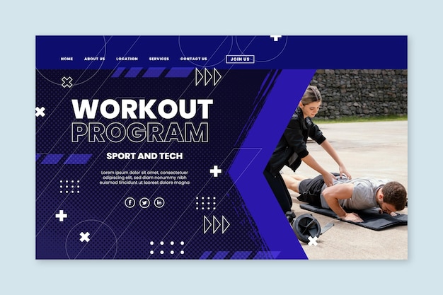 Sport and tech landing page