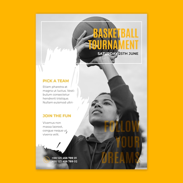 Sport and tech poster template