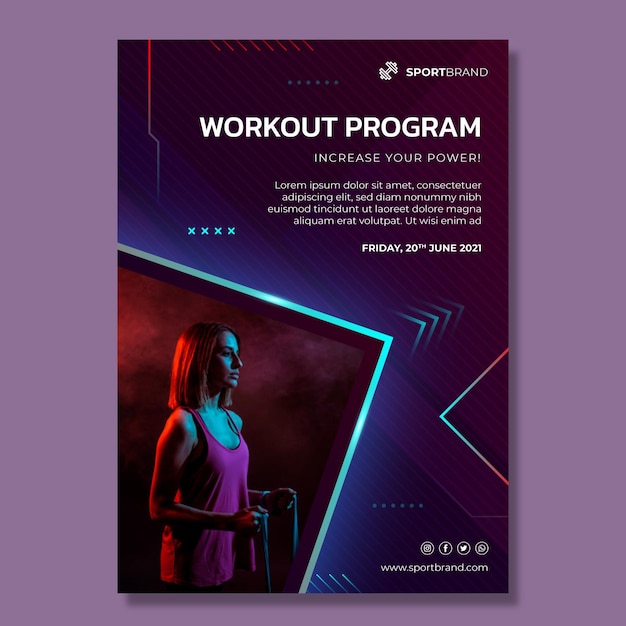 Sport and tech poster template