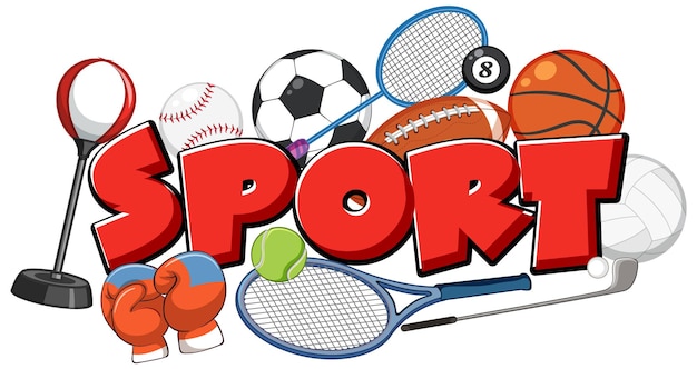 Free Vector sport text for banner or poster design