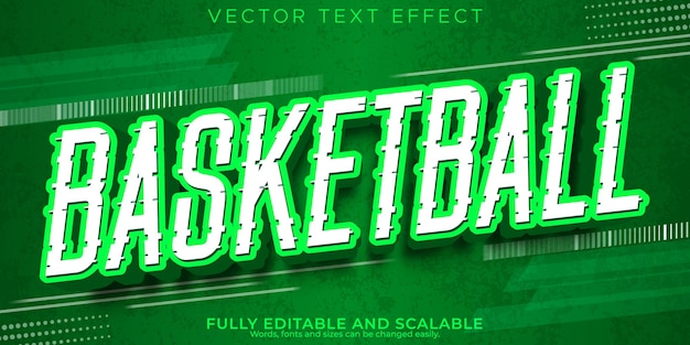 Free vector sport text effect, editable basketball and football text style