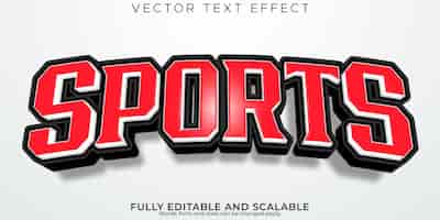 Free vector sport text effect editable basketball and football text style