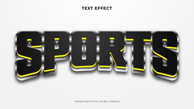 Free vector sport text in esport style, editable text effect