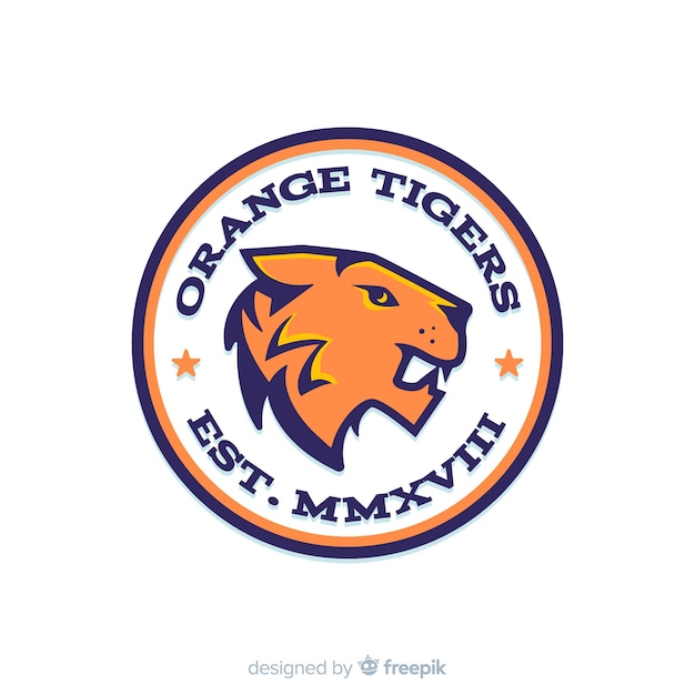 Modello di logo tigre sport