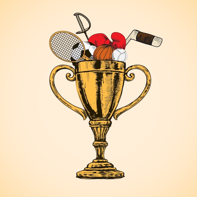 Free vector sport trophy cup