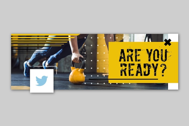 Sport twitter header template