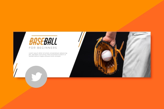 Free vector sport twitter header template